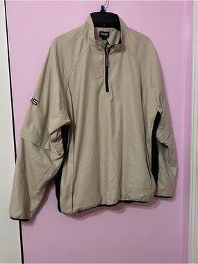 Mens Ping Golf Convertible Quarter Zip Pullover windbreaker shirt size large